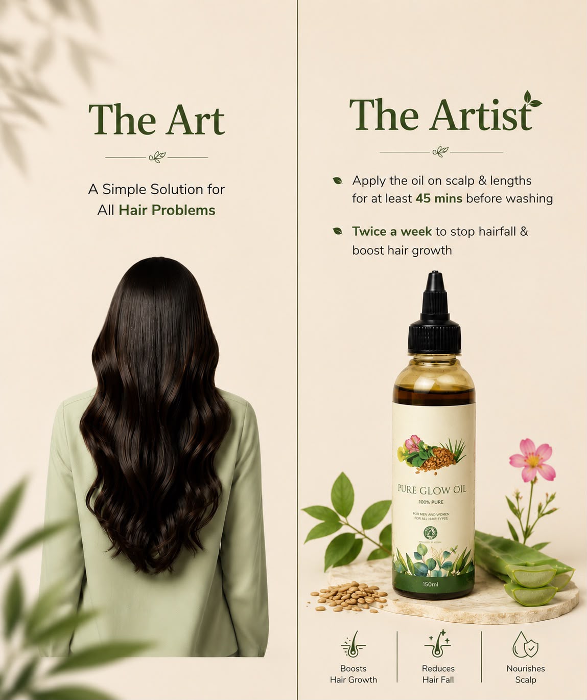 Pure Glow Hair Oil Best Results In Just 30 Days