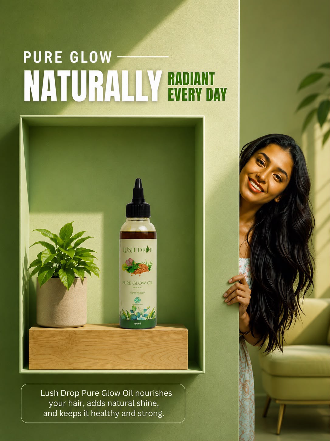 Pure Glow Hair Oil Best Results In Just 30 Days
